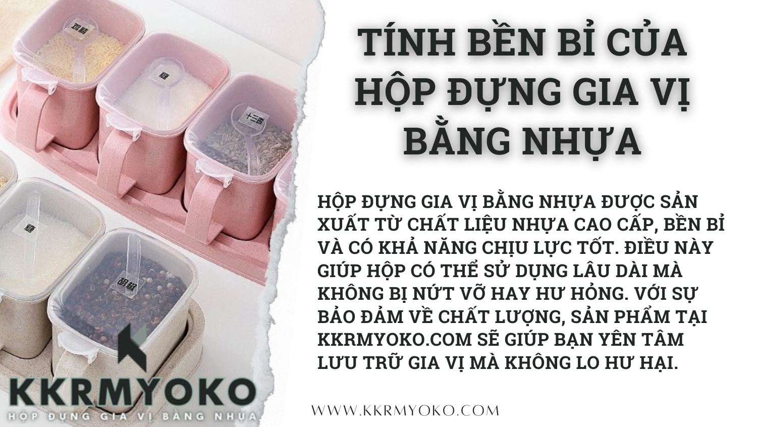 Giới Thiệu HỘP ĐỰNG GIA VỊ BẰNG NHỰA KKRMYOKO