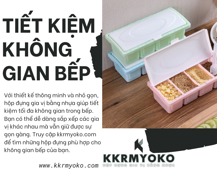 MUA SẮM ONLINE HỘP ĐỰNG GIA VỊ BẰNG NHỰA KKRMYOKO